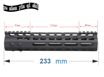 Nové Ľahké CNC M-LOK 9 palcový handguard železničnej jeden Picatinny koľajnice systém BK/TAN