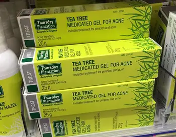Nové štvrtok Plantáže Tea Tree Medikovaných Gél Na Akné, prírodné anti-bakteriálne agent vyschnúť vyrážky a akné, Starostlivosť o Pleť, 25g
