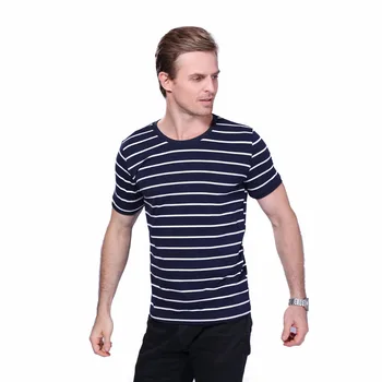 Noví ľudia, T Shirt 2017 Letné Módne O-Krku-Krátke Rukávy Slim Fit Pruhované Tričko Muž Bežné Tielko Top Tees Plus Veľkosť 5XL