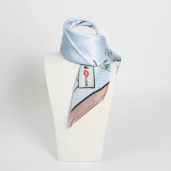 Novú LÁSKU vzor tlače hodvábna šatka hodvábna šatka pre ženy office lady kabelka dekor elegantné malé námestie, šátek