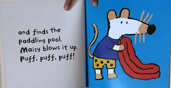 Nový 12 kníh/set Maisy swimbag vlna myši myš anglický obrázkové knihy deti detský príbeh knihy, nálepky knihy IQ EQ školenia