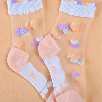 Nový 2016 pohodlné jar leto hodváb ponožky priedušná princezná ponožky krásne dievčatá ponožky 2 Páry Odoslaný na Náhodné