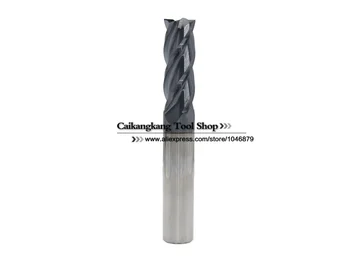 Nový 4 Flauta, Vedúci:14 mm Volfrámové ocele CNC Frézovanie Fréza Karbidu Konci mlyny Najvyššie rezanie tvrdosť: 55HRC 4F 14*14*35*100mm