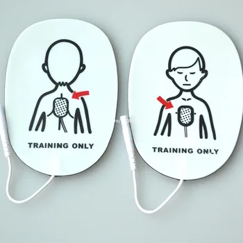 Nový 5 Párov AED trenažér S Deťmi Vedenie Podložky Pre Prvú Pomoc AED Vzdelávanie Pohotovostné Záchranné Auta