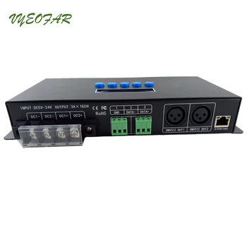 Nový BC-216 DC5V-24V 16 kanálov Artnet na SPI/DMX Led WS2811 pixel radič 1024 Kanál výstup;Led Artnet na DMX Regulátor