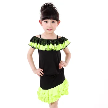 Nový Dizajn latinské Tanečné Šaty pre Dievčatá Spoločenský Tanec Šaty Dievča Dancewear Tanečné oblečenie pre Deti Vestido
