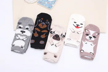 Nový Dizajn Roztomilé ponožky ženy krásne psy 3d Ponožky Južná kórejský štýl, Módne Tlač Trubice Ponožky v Pohode členok roztomilé ponožky
