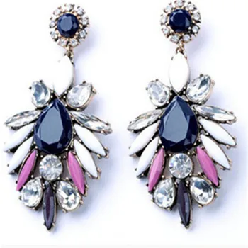 Nový Dizajn Značky ženské módne šperky Crystal Nádherné Krištáľové Náušnice kvapka Pre Ženy drahokamu Príslušenstvo veľkoobchod ED-05