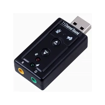 Nový Externý USB 3D Audio USB Zvukovú Kartu Adaptér 7.1 Kanálový Profesionálny Mikrofón, Slúchadlá 3,5 mm