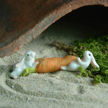 Nový Kreatívny Darček Živice Malý Roztomilý Králik Bunny Dekorácie Obývacia Izba Zakka Garden Bonsai Dekor Valentine Doprava Zadarmo