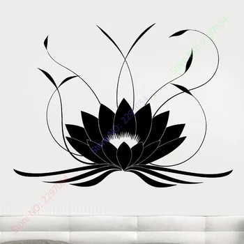 Nový Lotus Flower Buddha Yoga Studio Meditovať, Dekorácií na Stenu-Nálepky Vinyl Odtlačkový Domáce Dekorácie veľkosť 56x90cm