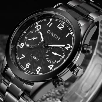 Nový Luxusný Mužov Quartz Plné oceľové hodinky, hot predaj obchodné náramkové hodinky najlepšiu kvalitu nerezovej ocele módne kolo dial relojes