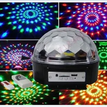 NOVÝ Magic Crystal Ball Disco Svetlo Strana Svetlo laserový projektor zvuk fáze svetlo s usb jedlo a diaľkové ovládanie