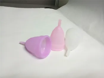 Nový menštruačný kalíšok pre ženy na intímnu hygienu výrobku lekárskeho silikónu pošvy použiť malé veľké veľkosti anner pohár make-up Tool Kit