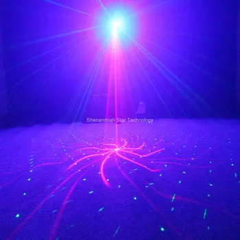 Nový Model Mini Modrá Led Červená Zelená 18 Vzory Laserový Projektor Diaľkové DJ Osvetlenie Tanečné Vianoce Bar Disco Domáce Stranu Svetla Zobraziť L18