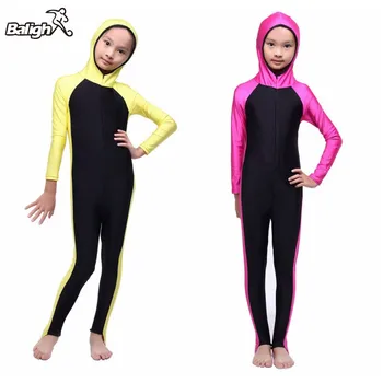 Nový Moslimský Arabské Deti, Dievčatá, Skromný Plavky Úplné Pokrytie Plavky Islamskej Plaviek 2-14Y
