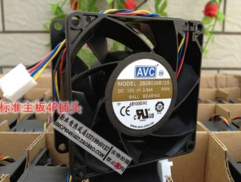 Nový, originálny AVC 80*80*38 8 CM 12V 3.84 A 2B08038B12S vysokej rýchlosti násilné ventilátor
