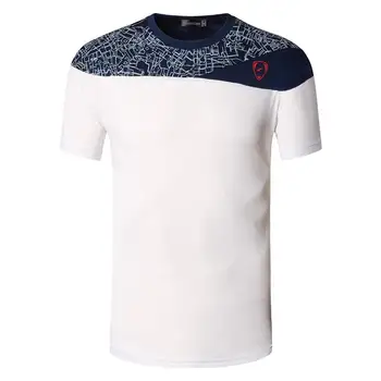 Nový Príchod 2017 mužov Designer T Shirt Bežné Rýchle Suché Slim Fit Košele, Topy & Tees Veľkosť S M L XL LSL171