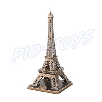 Nový Príchod Darček Eiffelova Veža 3D Puzzle Model Budovy Hračky Svetla LED Displej Národnej Známky DIY Vzdelávania Hra Dekorácie Prítomný