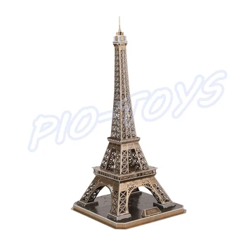 Nový Príchod Darček Eiffelova Veža 3D Puzzle Model Budovy Hračky Svetla LED Displej Národnej Známky DIY Vzdelávania Hra Dekorácie Prítomný