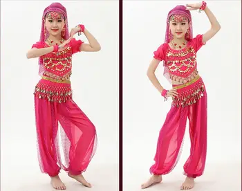 Nový Príchod Dievčatá, Deti Brušného Tanca Oblečenie Indický Tanec Vyhovuje Deti Orientálnych Tanečných Kostýmov Nastaviť Farbou