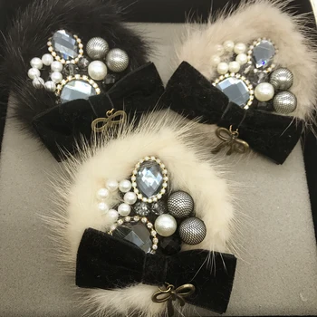Nový príchod kórejský módne luxusné pearl flower 5 veľkých corsage black klopě pin pre ženy vyhovovali odznak brošne/broches/brosche