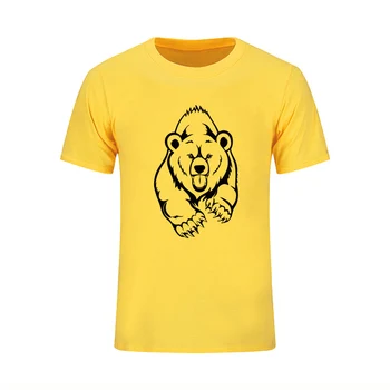 NOVÝ Príchod Leta Grizzly T Shirt Mužov Medveď Hnedý Zviera Tlače Bežné Krátke Sleeve Tee Hip Hop Značka Oblečenia, Športových Vyhovovali Homme