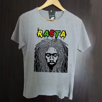 Nový príchod reggae rasta štýl Bob Marley muži ženy veľkosť modálne bavlnené tričko retro móda streetwear