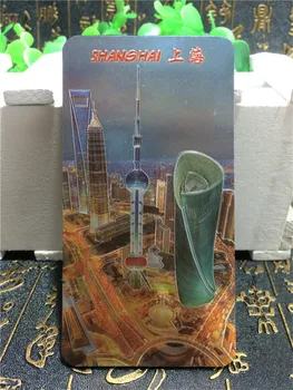 Nový Príchod Shanghai Čína 3D Chladnička Magnet Svete Suvenírov Chladnička Magnetické Nálepky