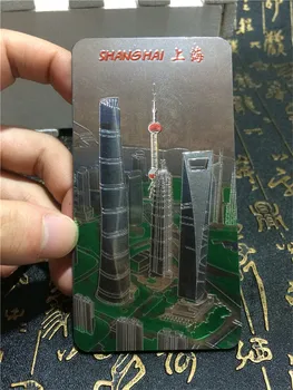 Nový Príchod Shanghai Čína 3D Chladnička Magnet Svete Suvenírov Chladnička Magnetické Nálepky