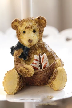 Nový príchod Silikónové formy roztomilý medveď päť štýlov mydlo formy sviečka formy tortu ozdobenú cukru plesne Nový Rok dekorácie