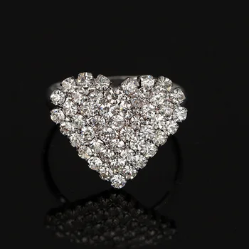 Nový Príchod Srdce Tvar snubný Prsteň roztomilý hot predaj strieborný prsteň šperky, módne kúzlo ženy, svadobné kameň pani crystal Krúžok R014