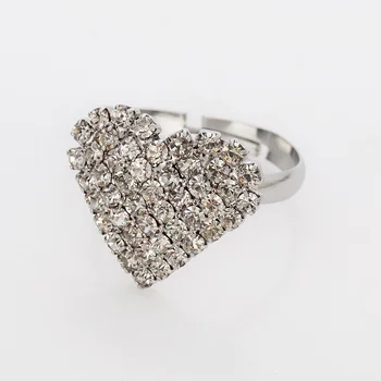 Nový Príchod Srdce Tvar snubný Prsteň roztomilý hot predaj strieborný prsteň šperky, módne kúzlo ženy, svadobné kameň pani crystal Krúžok R014