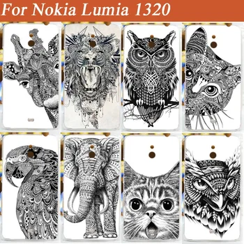 Nový príchod v pohode vzor prípade Pre Nokia lumia 1320 bielej a čiernej kože zvierat shell telefón prípade pevný zadný kryt prípade