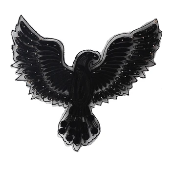 Nový príchod veľká veľkosť vlastné krídla orla výšivky patch oblečenie patch DIY euramerican štýl, dizajn Manuál nechtov perličiek sequinsTH270