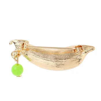 Nový Príchod Zelený Hrášok Bean Korálky Brošňa pre Mužov Zlata-Farebná Brošne Kolíky Vyhlásenie Príslušenstvo Sveter Colls šatku šperky
