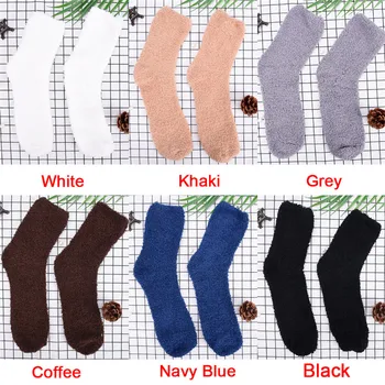 Nový Príchod Ženy Veľmi Útulné Cashmere Ponožky Zimné Teplé Spánku Ložnej Domov Načechraný Drop Shipping