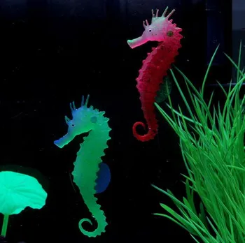 Nový príchod Životného prostredia a príjemný Svetelný Sea Horse Hippocampus Akvárium silikón akvárium Dekorácie