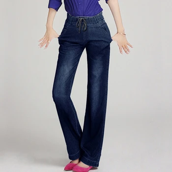 NOVÝ PRÍSŤ Jeseň a v zime sa ženy džínsy reproduktor širokú nohu, nohavice džínsové nohavice žena džínsy