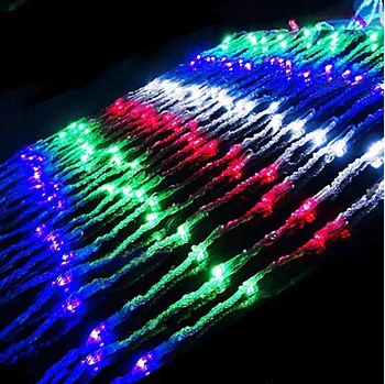 Nový Rok! 220V LED Vodopád String Svetla ,Záhrade Vianočné Osvetlenie Svadobné Dekorácie Dovolenku Strany