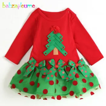 Nový Rok Detské Oblečenie Vianočný Strom Vzor Deti, Dievčatá Princezná Šaty Oka Dieťa tutu Šaty Dieťa Oblečenie Vianočný Kostým A039