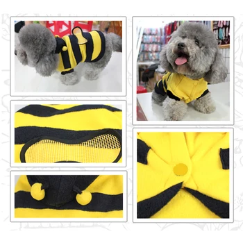 Nový Roztomilý Pes, Mačka Domáce Zvieratá, Čmele Bee Obliecť Kostým Oblečenie Kabát Oblečenie