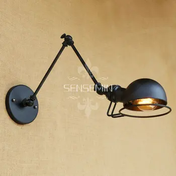 Nový Ročník priemyselných štýl loft tvorivé minimalistický dlhé rameno nástenné svietidlo nastaviteľná Rukoväť Kovové Rustikálny Svetlo Sconce Zariadenia