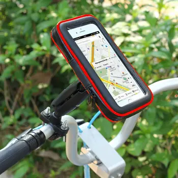 Nový Upgrade Univerzálny Bicykel Motocykel MTB Bike Držiaka Telefónu Vodotesný Vak Prípade Riadidlá Montáž Držiaku Pre iPhone Samsung GPS