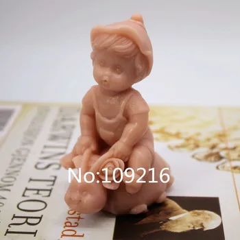 Nový Výrobok!!1pcs 3D Krásne Dievča Dieťa (zx216) potravinársky Silikón Ručne vyrábané Mydlo Formy Remesiel DIY Plesne