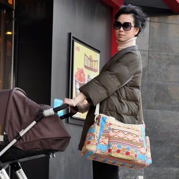 Nový Český štýl plienkové viacfarebná prekladané materskej matka kočík, taška múmiový kabelka dieťa nappy starostlivosť o dieťa tašky