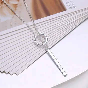 Nový štýl módy 925 sterling silver náhrdelník minimalistický šperky neutrálne modely jednoduché geometrie reťazca príslušenstvo