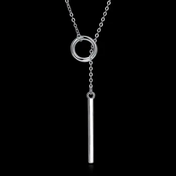 Nový štýl módy 925 sterling silver náhrdelník minimalistický šperky neutrálne modely jednoduché geometrie reťazca príslušenstvo