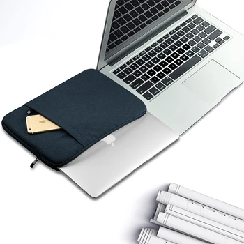 Nylon Notebook Laptop Rukáv Taška Puzdro puzdro pre Apple Macbook Air Pro Retina 11 13 14 15 Shockproof Vodotesný Zips, Taška Prípade