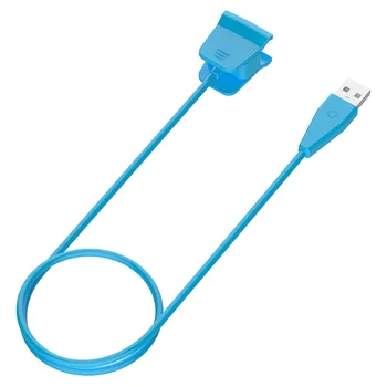 Náhradné USB Nabíjanie Nabíjací Kábel s Reštartu Tlačidla pre Fitbit Alta HR Smart Hodinky, Náramok Vysoká Kvalita Kábla 100 cm